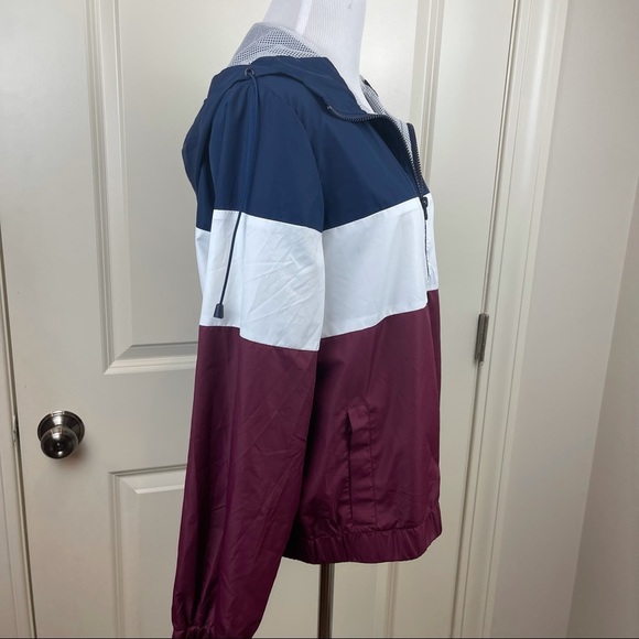 Ambiance Windbreaker Full Zip Color Block Jacket NWT - Picture 5 of 13